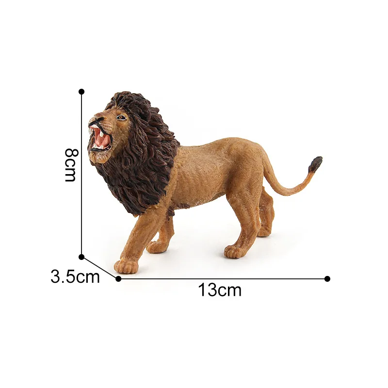 Dzikie zwierzęta Realistyczny symulowany model lwa Materiał PVC Cub The Lion Family Collection Decor Zabawki na prezenty urodzinowe dla dzieci