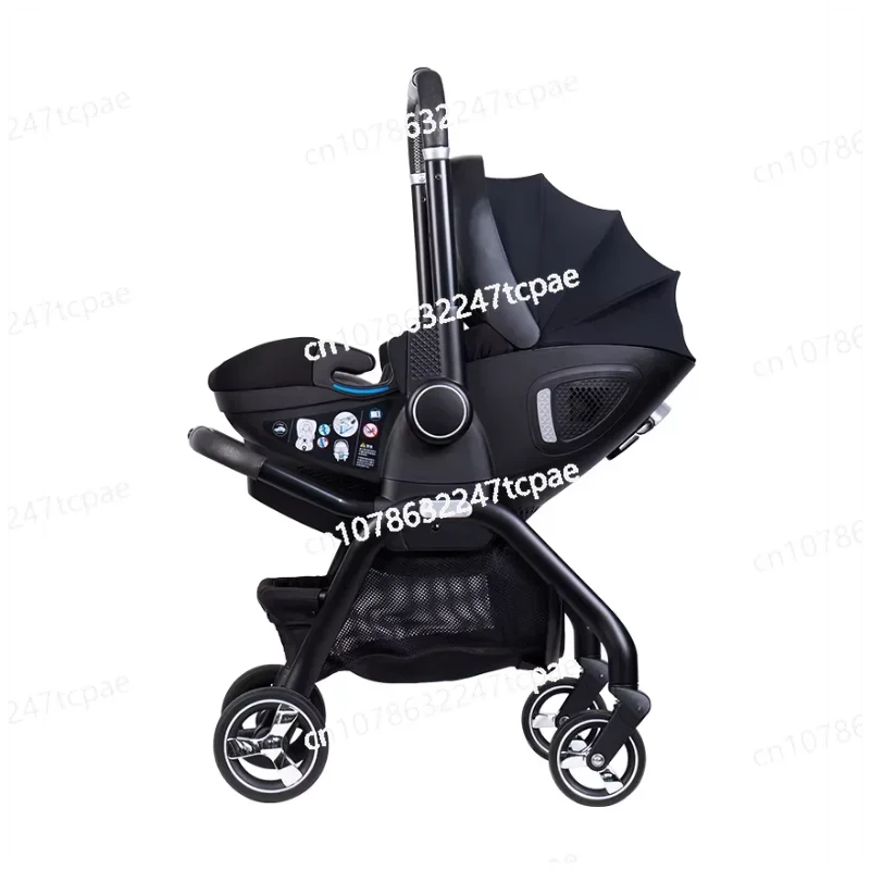 Car seat Stroller 4 In 1 Multifunctional and Foldable design with Baby Carriage Basket Portable Travel System Stroller