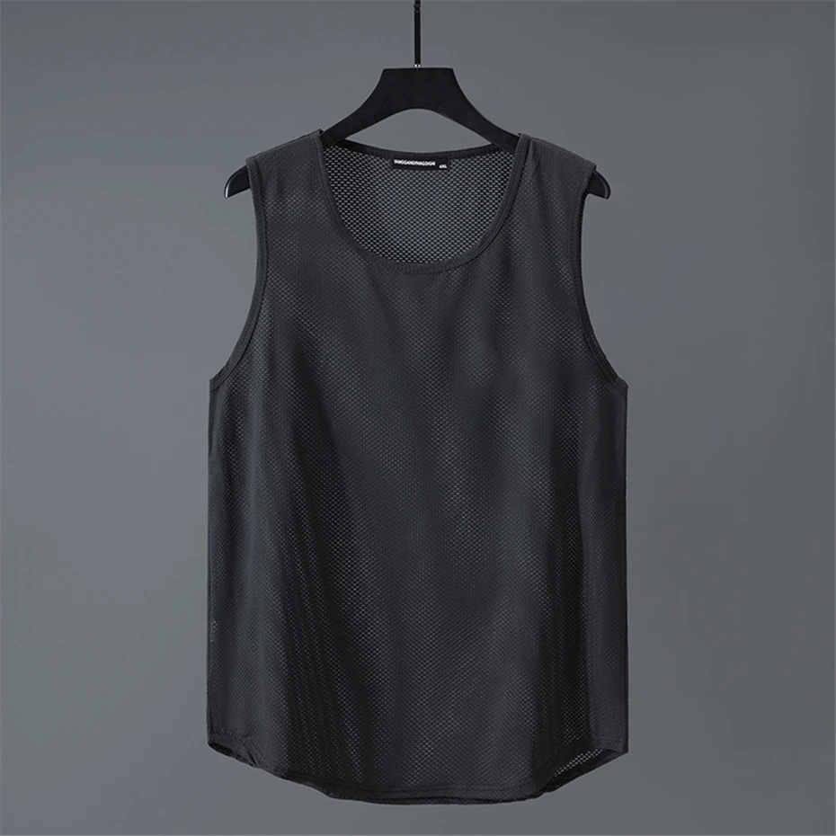 Summer Tank Tops Men Plus Size 10XL 11XL Summer Breathable Vest Solid Color Running Vest Male Tank Tops Big Size 11XL