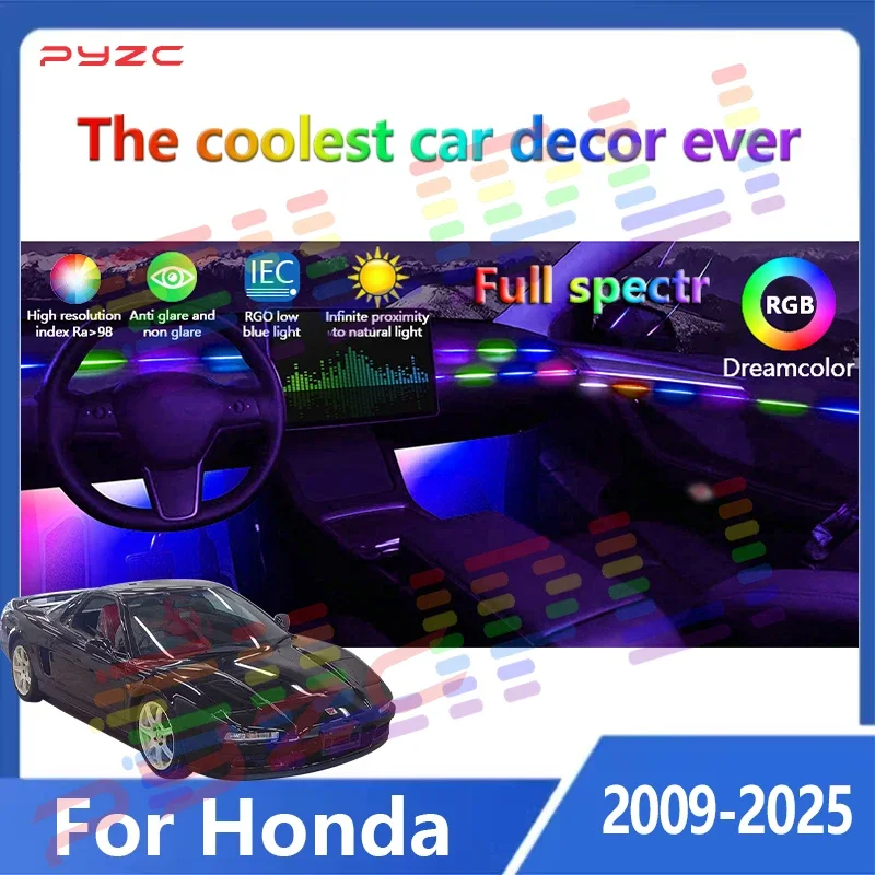 

For Only Honda Neon Car Interior LED Ambient Lights For Camry RAV4 Rongfang Asian Dragon Highlander Prado Sena Karolla Front