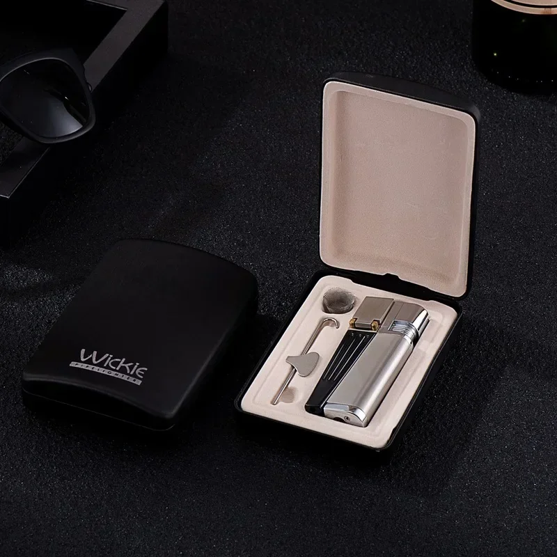 2024 New Oblique Flame Open Flame Lighter Metal Multifunctional Inflammable Lighter Gift Wholesale Smoking Accessories