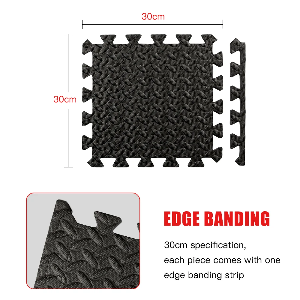 Estera de gimnasio de protección deportiva de 30x30cm, estera de espuma de hoja EVA, esteras de empalme antideslizantes para Yoga, protección del