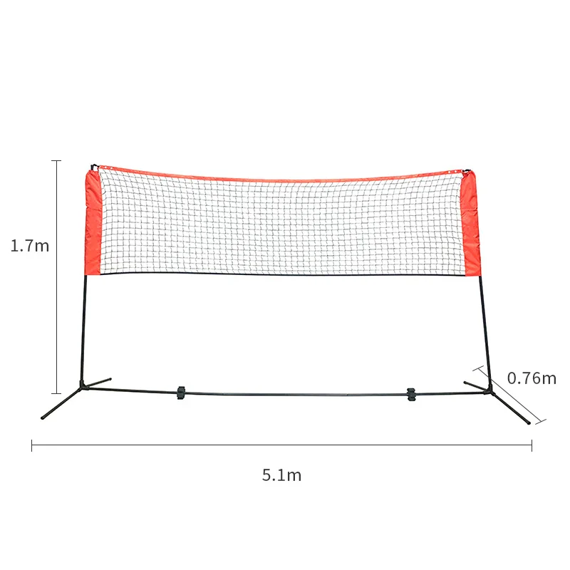Special badminton net park for competition carries detachable volleyball net, storage type, mobile, foldable and portable.