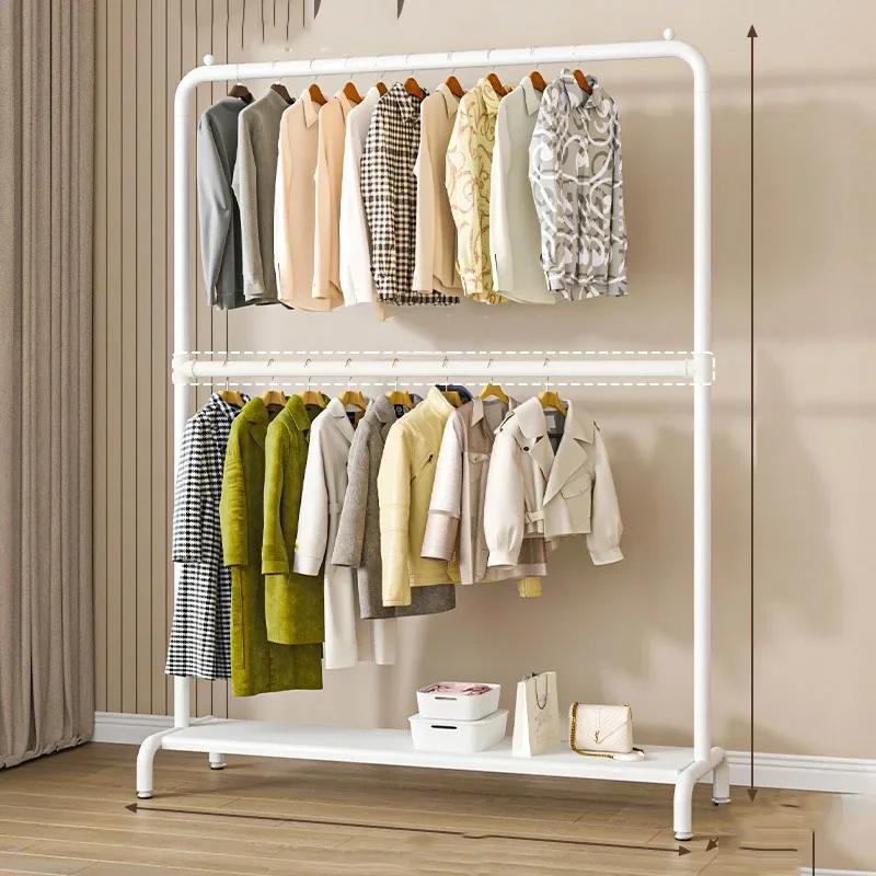 Clothes Organizer Box System Hanger Floor Standing Dress Furniture Home Rack Clothing Cupboard Aesthetic Perchero Steel Shelf