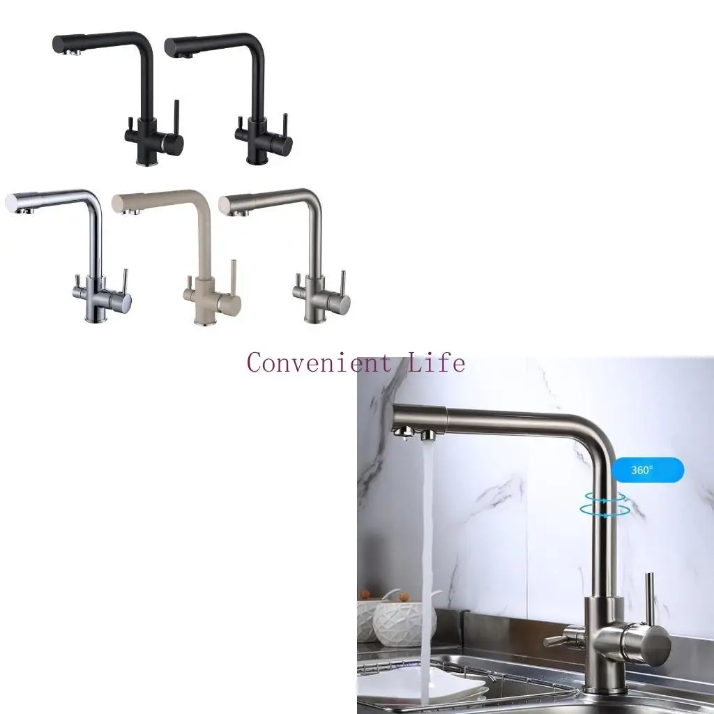 

L1EE Drinking Water Faucet Lead-free Hot and Cold Mixer Tap 360° Rotation