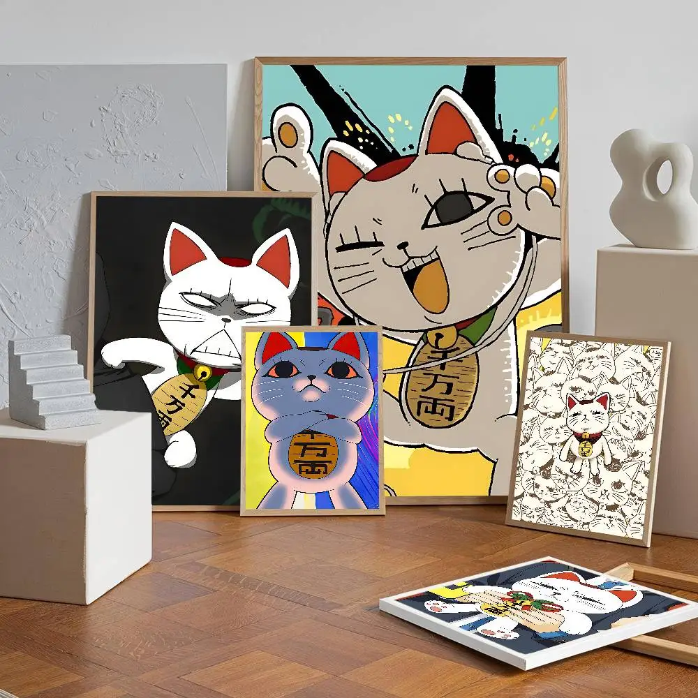 Anime D-Dandadan Funny Cute Cat Turbo Classic Vintage Posters HD Quality Wall Art Retro Posters For Home Room Wall Decor