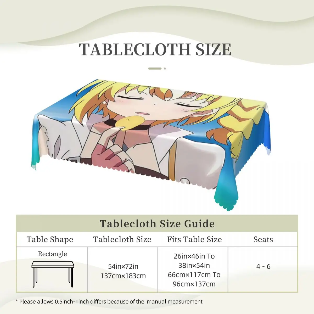 Reborn As A Vending Machine Customized Rectangular Tablecloth Waterproof Table Cover for Dining Events Table Cloth