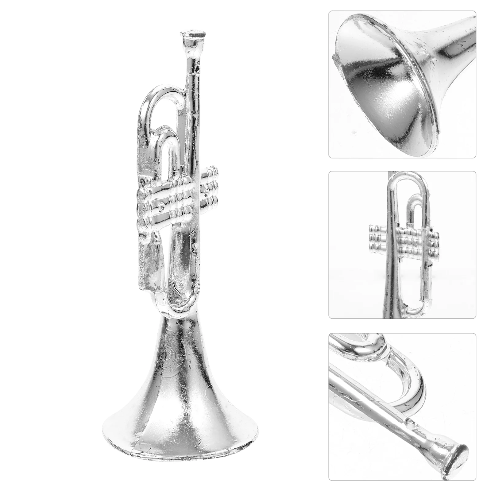 

12 Pcs Musical Instrument Model Miniatures Hawaiian Themed Party Decorations Accessory Small Trumpet Plastic Child