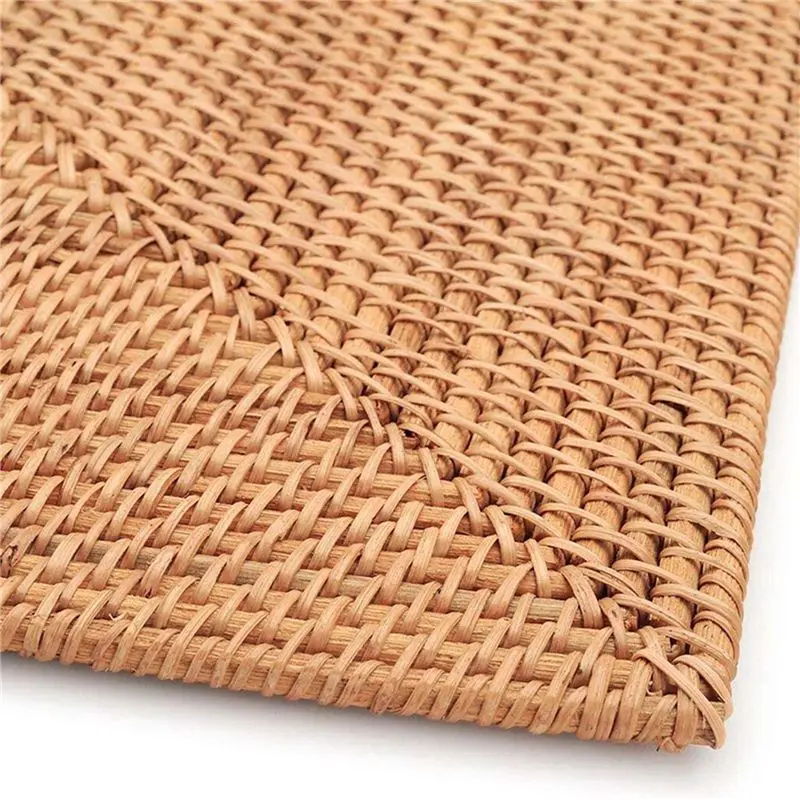 AT02-4X Table Mats Non Slip Rattan Placemats Dining Table Heat Resistant Woven Placemats Heat Resistant Mats For Dinner Table