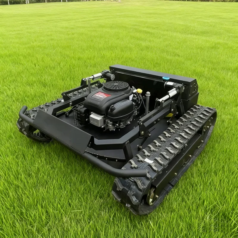 جزازة العشب بجهاز التحكم عن بعد 4-السكتة الدماغية عزم دوران عالي جزازة العشب ذاتية الدفع مع دلو جمع العشب لاستخدام الحديقة