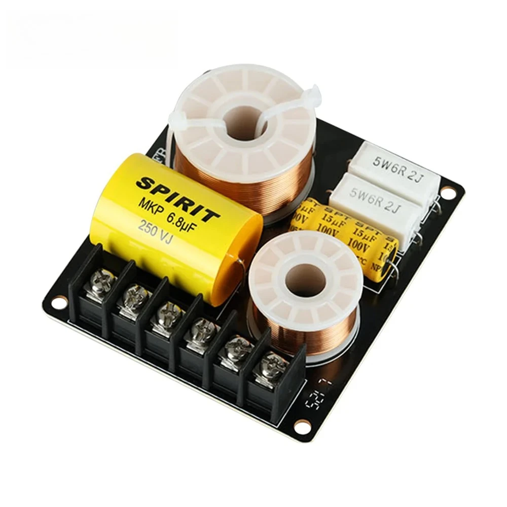 100W Crossover 2 Way Tweeter Bass Audio Sound Amplifier Speaker Frequency Divider Filter Home Theater 2 Way Crossover