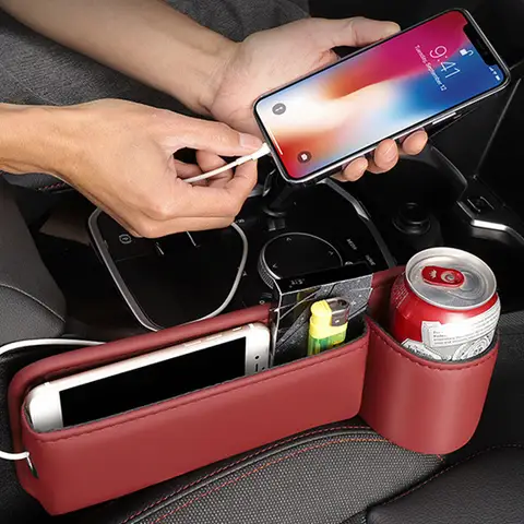 For Volkswagen VW Teramont Polo CC Arteon Tiguan T-ROC TROC 2017~2025 Car Seat Gap Filling Storage Multipurpose Case Accessories