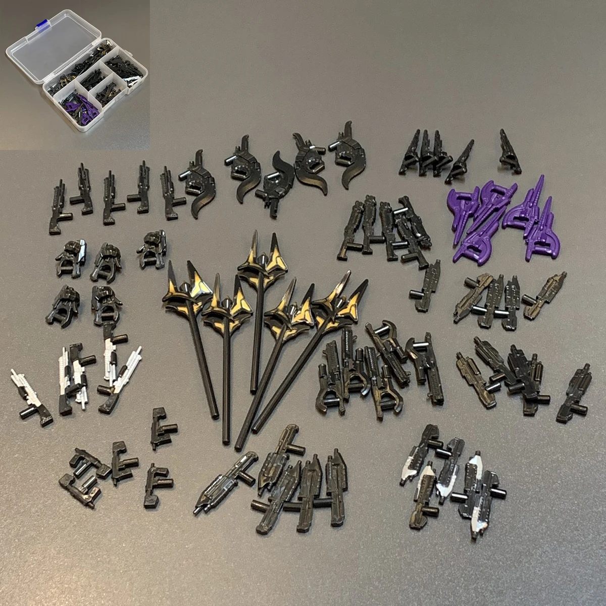 Lot 70Pcs Weapon Guns with Box for Mega Construx Elite UNSC Spartan Marine Action Figure Accessories Toy