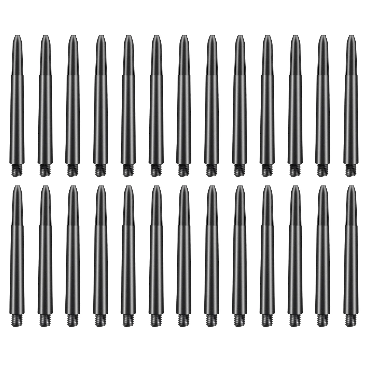 BESPORTBLE 100pcs Plastic Dart Shafts Accessories Stems Plastic Pole Rod with Standard 2BA Screw Thread (Black)