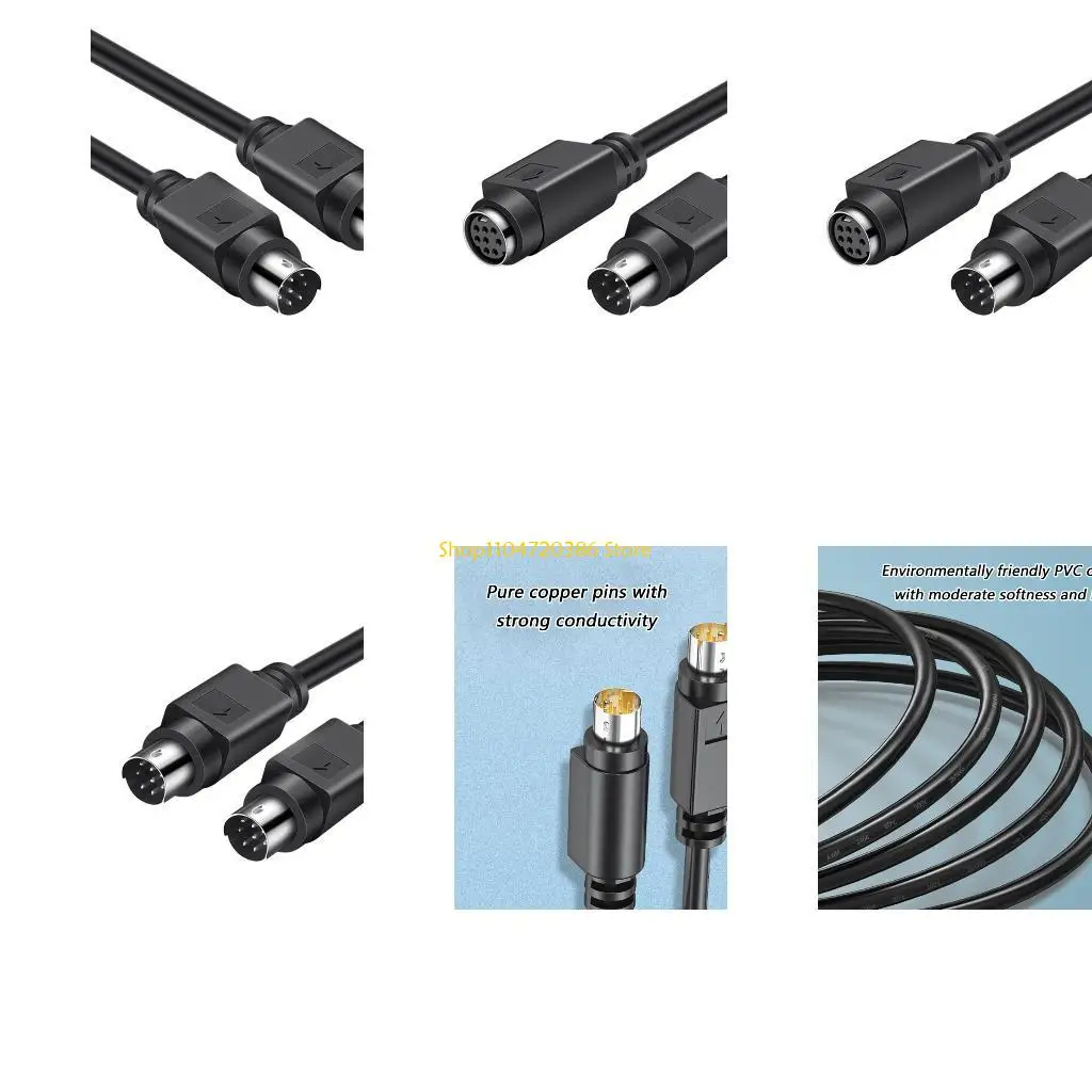K0EA MD8 8Pin Data Transfer Cable For PLC Programming 1M/2M Length PVC Cord Male To Male/Female