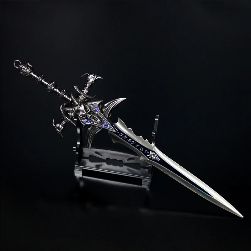 Warcraft Lich King fromourne合金ソード,ガレージ,キーホルダー,オートバイ,ペンスモデル,サムソード,男の子へのギフト,おもちゃのゲーム,22cm