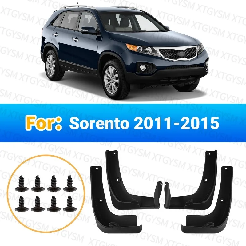 Mud Flaps For KIA Sorento 2011‑2015, Exterior Car Accessories Block Sand Mud, Protect Paint Sport Styling Modification Parts