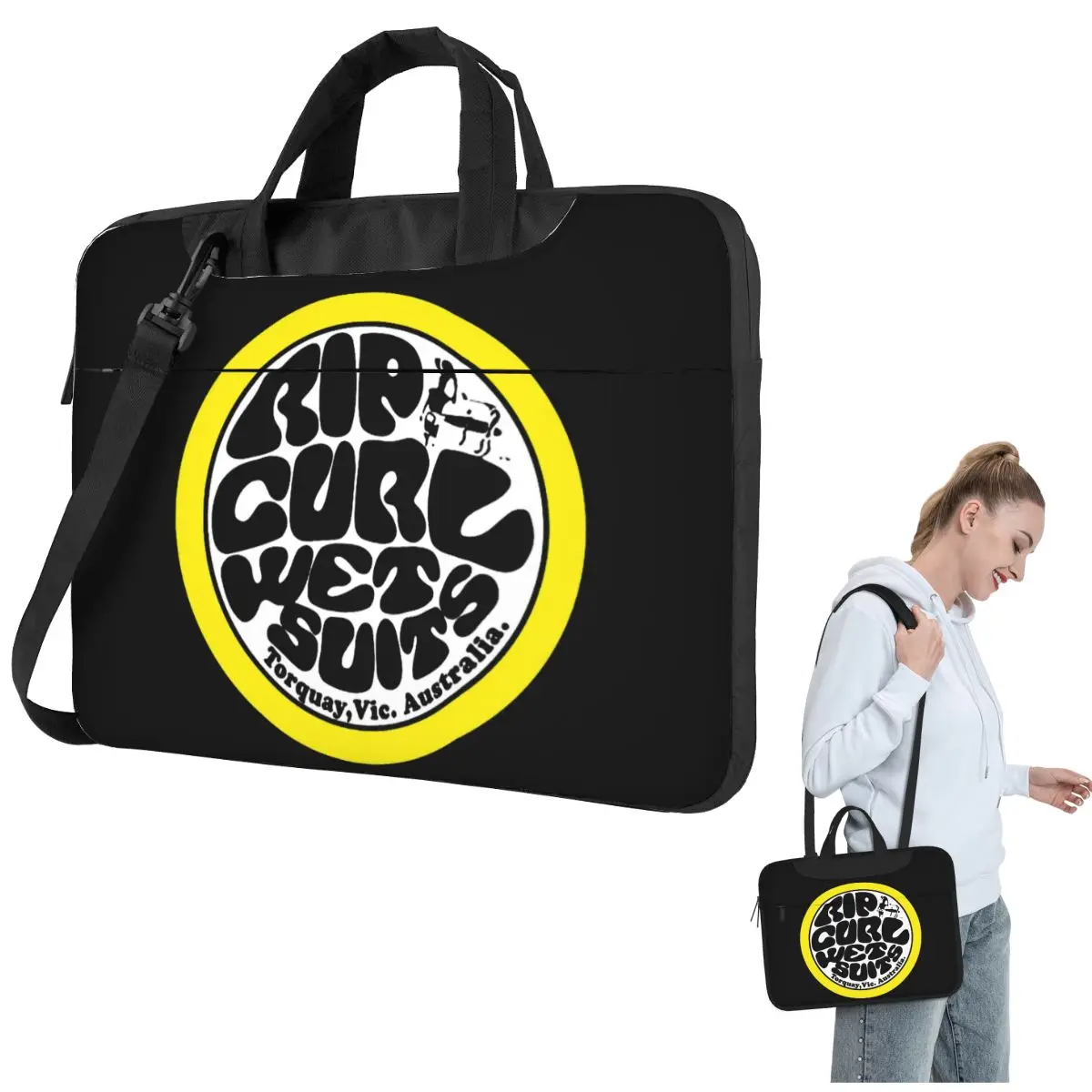 

Tie Dye Rip Curl Design Laptop Bag Protective Case Computer Bag 13 14 15.6 Inch Crossbody Notebook Pouch For Macbook Pro Air