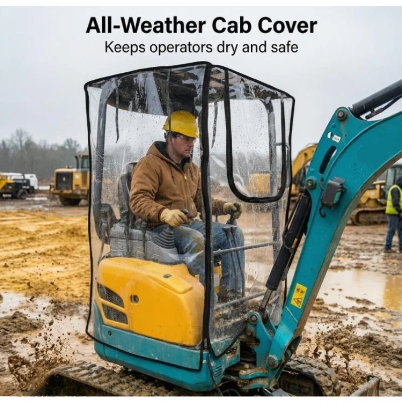 High Quality Mini Excavator Car Cover Warm Awning Pvc Windproof for Kubota U15 U17 U20 U30 YANMAR SANY CAT XCMG SDLG