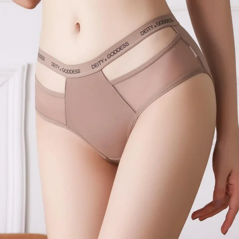 3 piezas de ropa interior de mujer, bragas de algodón, bragas sexis, calzoncillos femeninos, bragas íntimas de Color sólido, lencería de mujer