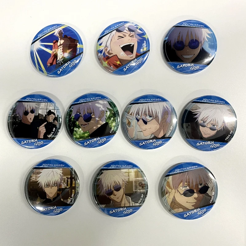Bandai Jujutsu Kaisen อะนิเมะสินค้าฉากส่วนบุคคล Badge Satoru Gojo คอลเลกชันบาร์การ์ตูนจี้กระเป๋าเป้สะพายหลังเครื่องประดับ