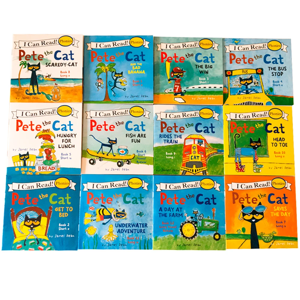 Pete Cat Picture Book Children's Masterpieces Don't Learn English Stories