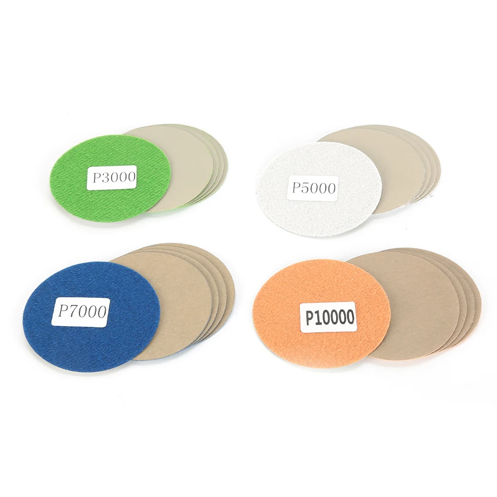 20 قطعة من ورق الصنفرة 3000 ، 5000 ، 10000 حصى الرملي القرص استبدال ساندر مقاوم للماء جلخ الاستاتيكيه وسادة