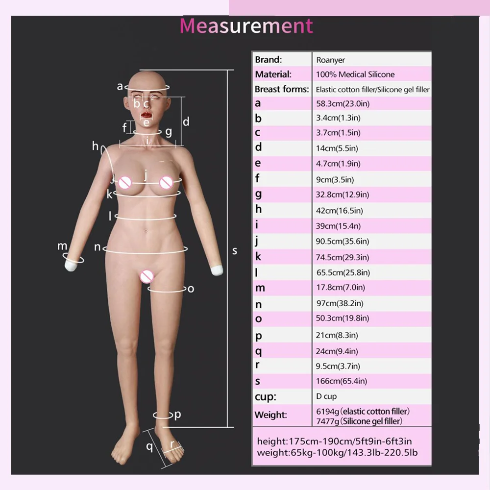 KnowU Full Silicone Bodysuit With Arm and Mask D-Cup Breast Fake Vagina Belt Urinary Tube Crossdressing Shemale Crossdresser