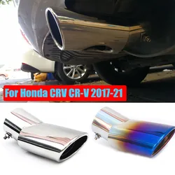 FOR 2017-2021 2018 2019 2020 HONDA CR-V CRV Auto Car Exhaust Rear Tail Pipe Tip Muffler Trim Stainless Steel Parts Accessories
