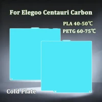 Placa de construcción en frío de glaciar para Elegoo Centauri, cama térmica de carbono, impresión de dos caras de alta viscosidad, piezas de impresora 3D de 261mm x 270mm