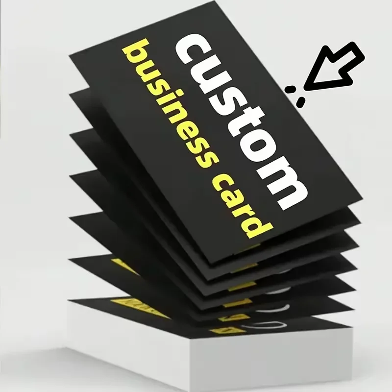Personalized Business Card Set - Customizable Desk Accessories And Thank You Cards Waterproof Matte Surface Premium Paper Custom