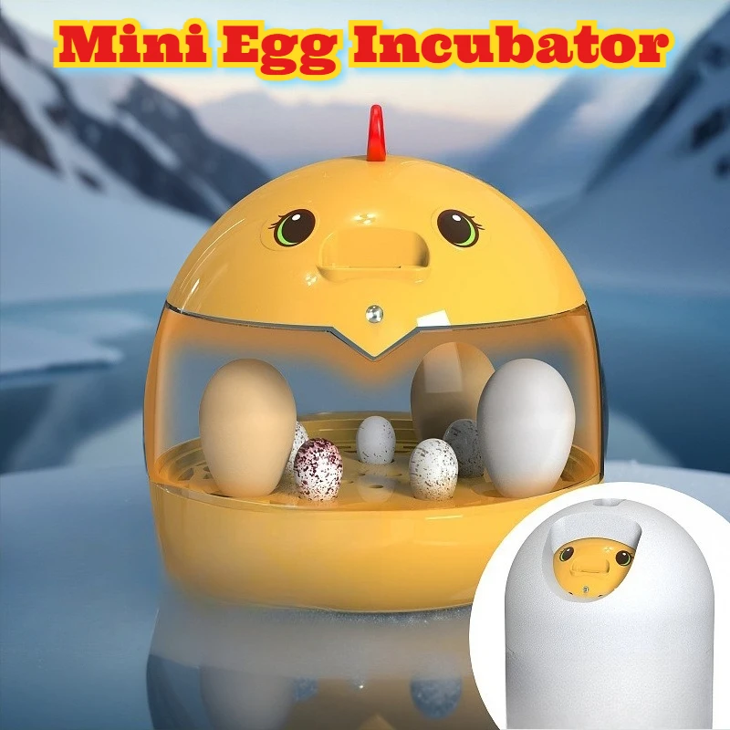 Mini Egg Incubator Automatic Digital Poultry Hatcher Machine Quail Chicken Bird Duck Eggs LED Temperature Control Humidity Tray