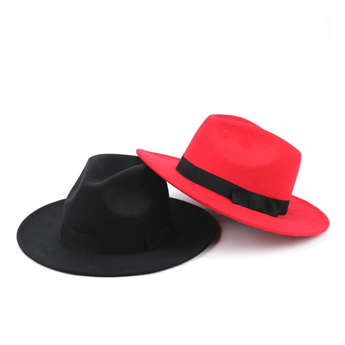 Men's Hats Felt for Wide Brim Jazz Fashion British Gentleman Women Cap Big Eaves