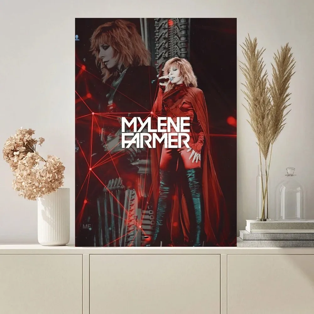 Singer Mylene Farmer Poster Paintings on The Wall Picture for Living Room Interior Painting Room Decoration