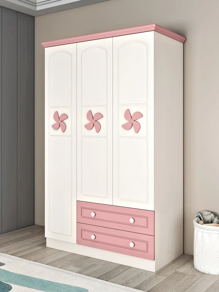 

Wardrobe modern minimalist home bedroom large wardrobe three-door storage cabinet small apartment storage cabinet