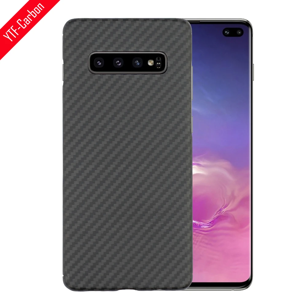 

YTF-carbon Real carbon fiber phone case for Samsung Galaxy s10+ case aramid fiber Phone cover light thin cover for S10e s10 plus