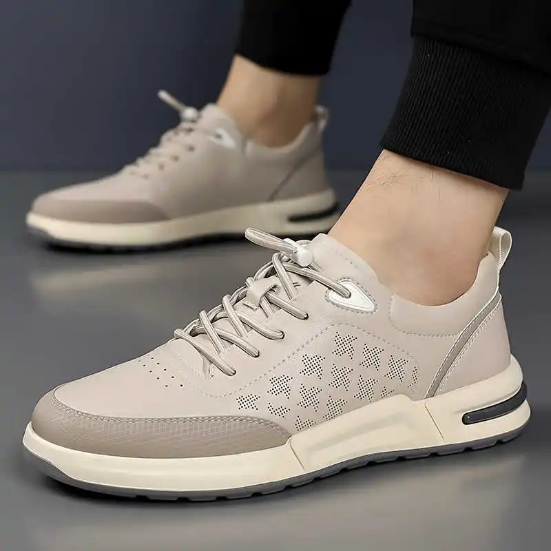 Road Natural Leather Volleyball Sneakers Casual Size 47 China Men Shoes Sports Particular On Sale Trend Funny