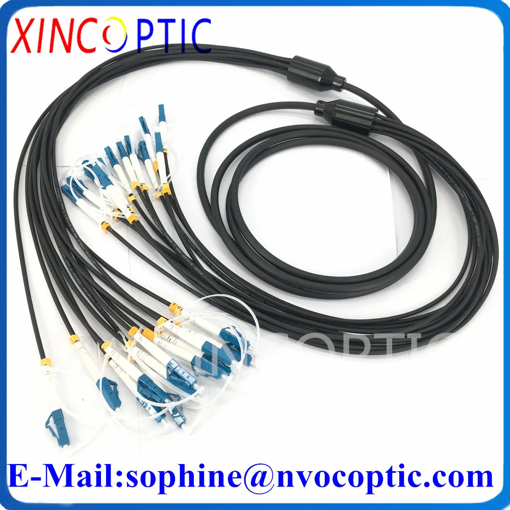 

12Cores G657A1 SM 30M LC-LC Armored Fiber Optical Patch Cord 12C 6.0mm TPU ST/FC/LC/SC-LC Optic Jumper Connector Cable