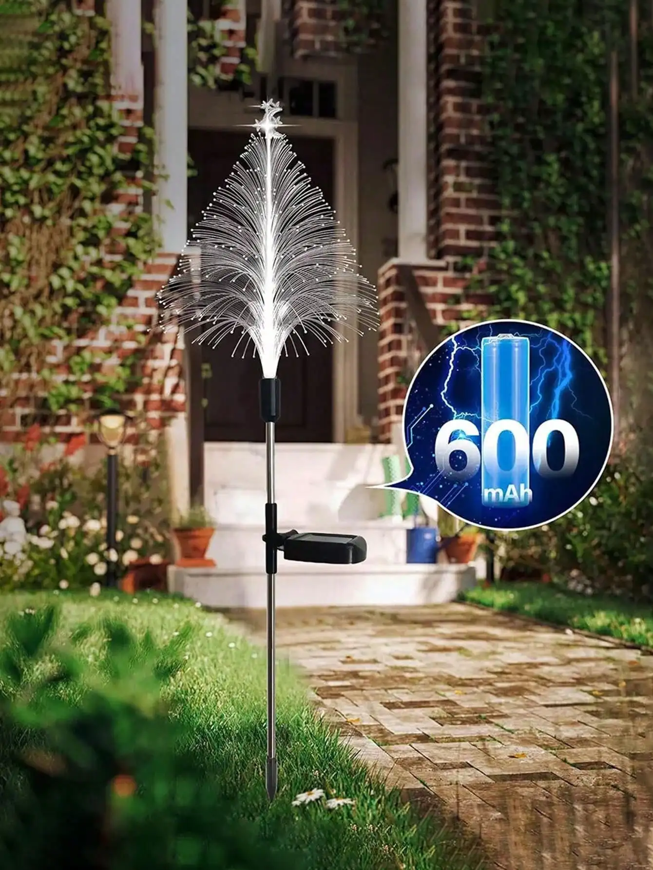 2/3/4 قطعة تعمل بالطاقة الشمسية في الهواء الطلق مقاومة للماء بخمس طبقات على شكل قنديل البحر القمر: LED، تشغيل/إيقاف تلقائي، ديكور احتفالي أنيق ومشرق #5