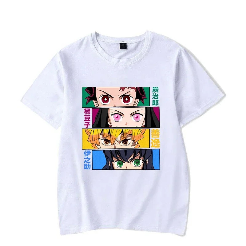 

New Unisex Short Sleeve Anime Kamado Tanjirou Kamado Nezuko Printed T Shirts Women Casual Harajuku Tops Funny T Shirts