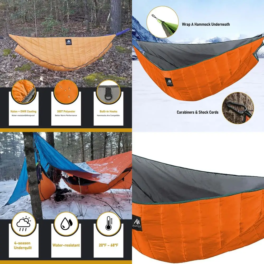 

Полноразмерный гамак большого размера для кемпинга, пеших прогулок и зимнего тепла.