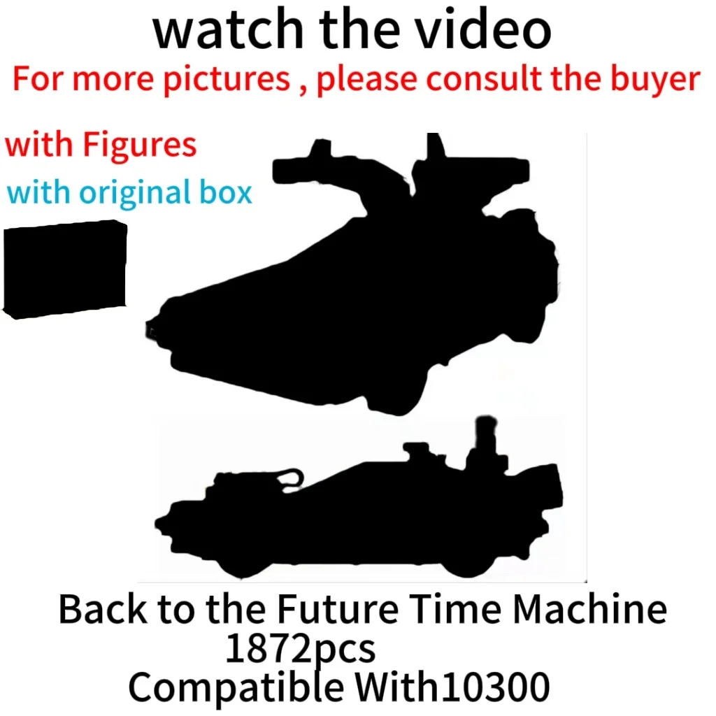 

with Original Box Compatible 10300 Back to the Future Time Machine Blocks Construction Car Bricks Toys For Children Gifts