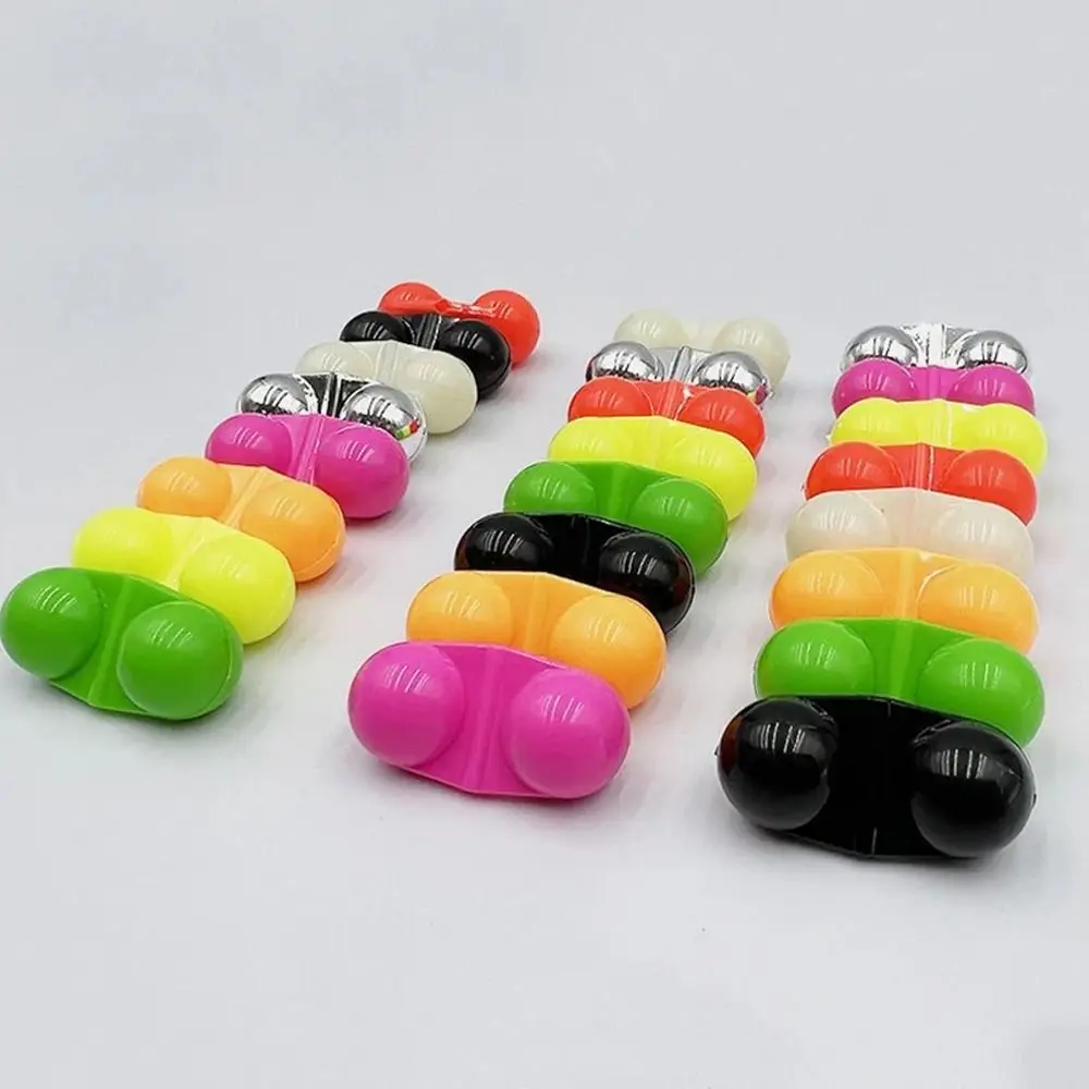 

10PCS Double Rattle Luring Toos Rustproof Fishing Ring Bell ABS Inline Fishing Bell Beads Sea Fishing Attractor