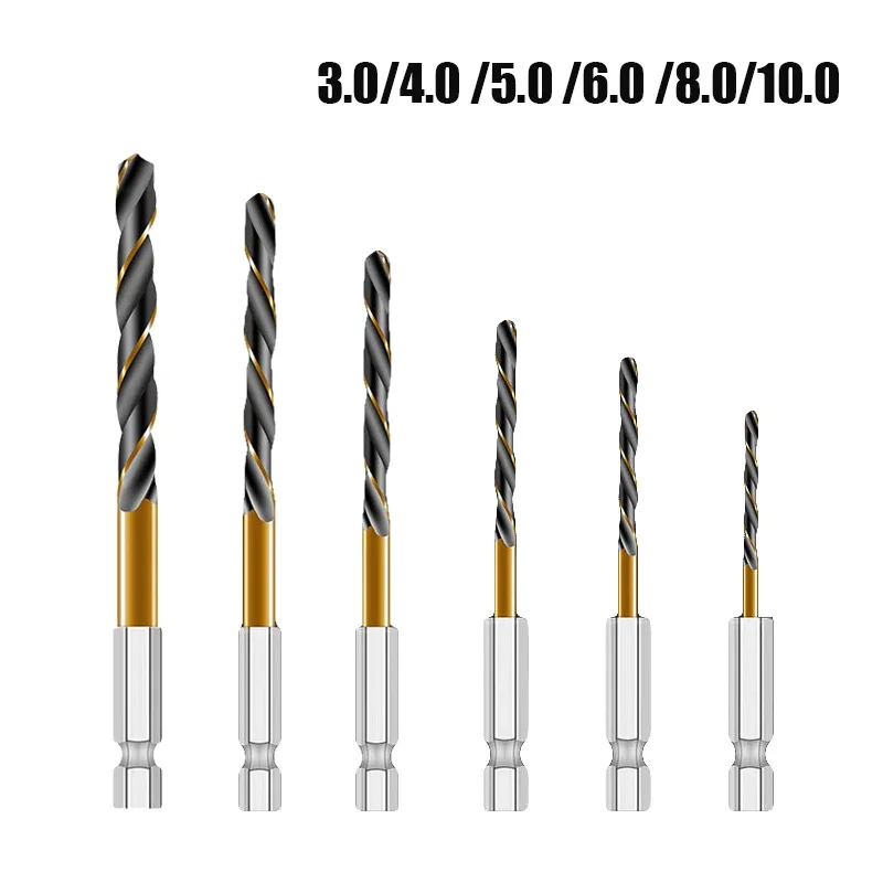 1 pz acciaio ad alta velocità 1/4 codolo esagonale Twist Drill Bit Wood Metal Hole Cutter strumento di carotaggio cobalto Twist Drill Bit s 1.5mm-14mm