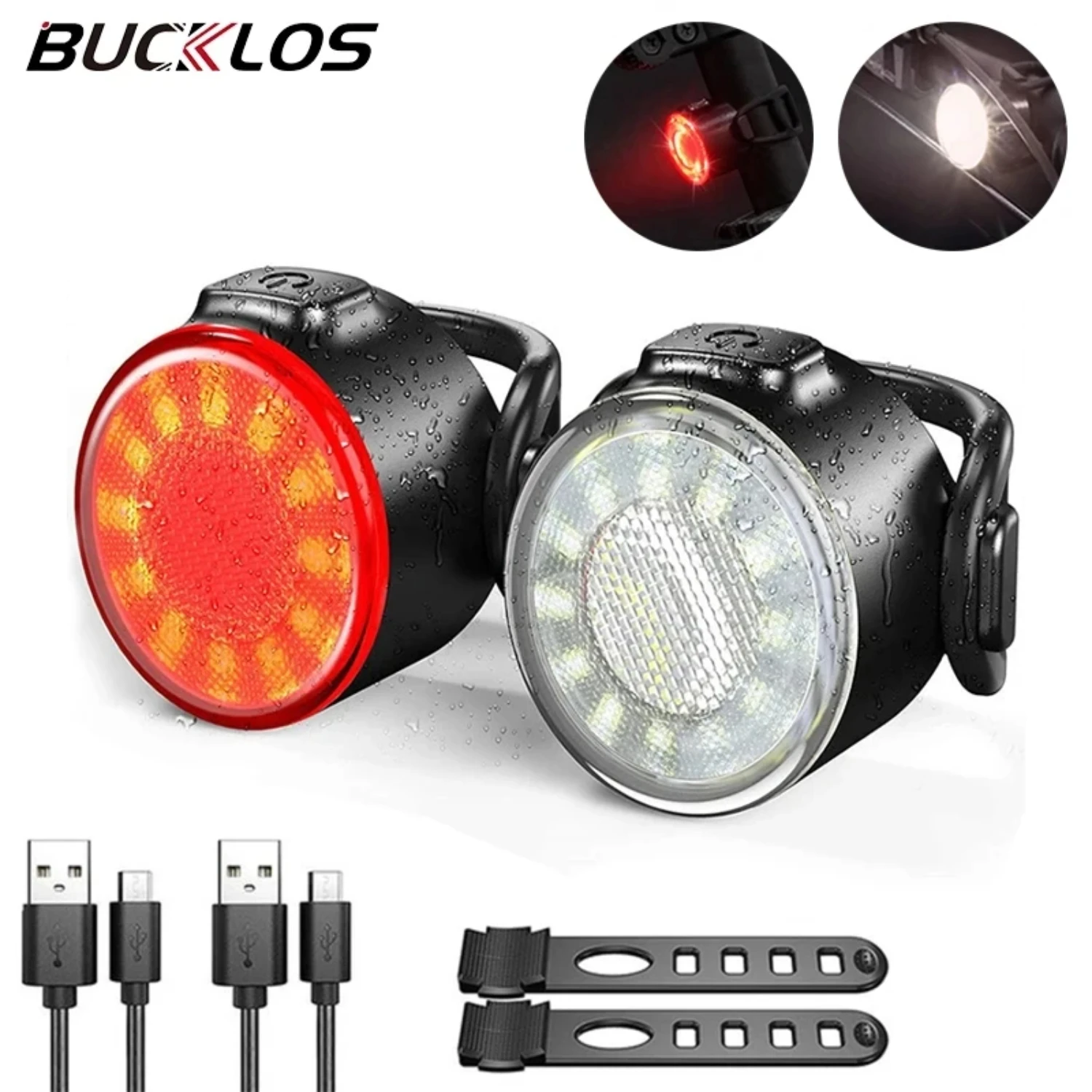 Bike Light Cycling Lamp Bicycle Lighting  Front Rear Light Flashlight  Bicycle Lantern Bike Headlight Taillight Scooter lights