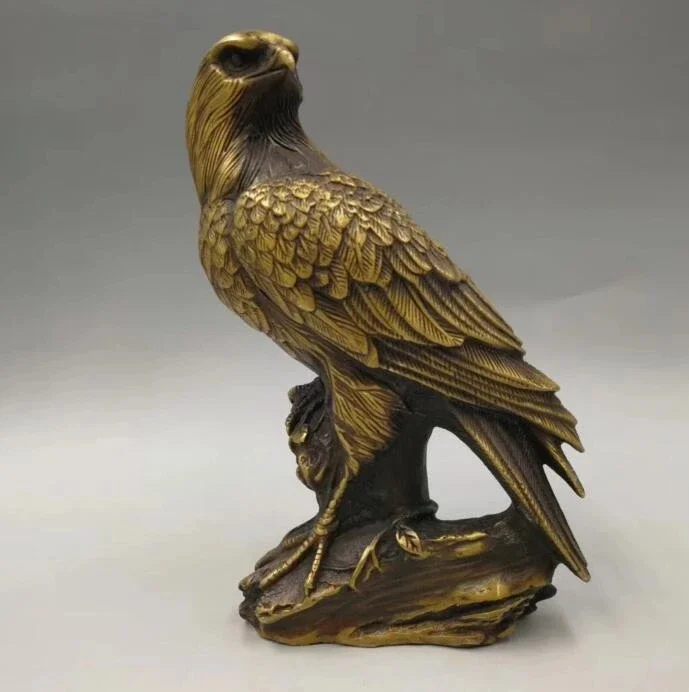 

China's archaize brass exquisite workmanship eagle statue