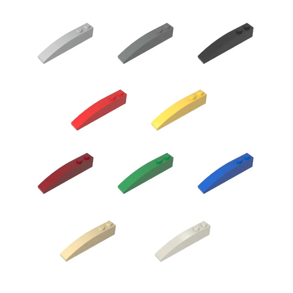 

10PCS 42022 1x6 Curved Slope MOC Building Blocks Replace Accessories Bulk Small Particle Technical Parts Compatible 41762