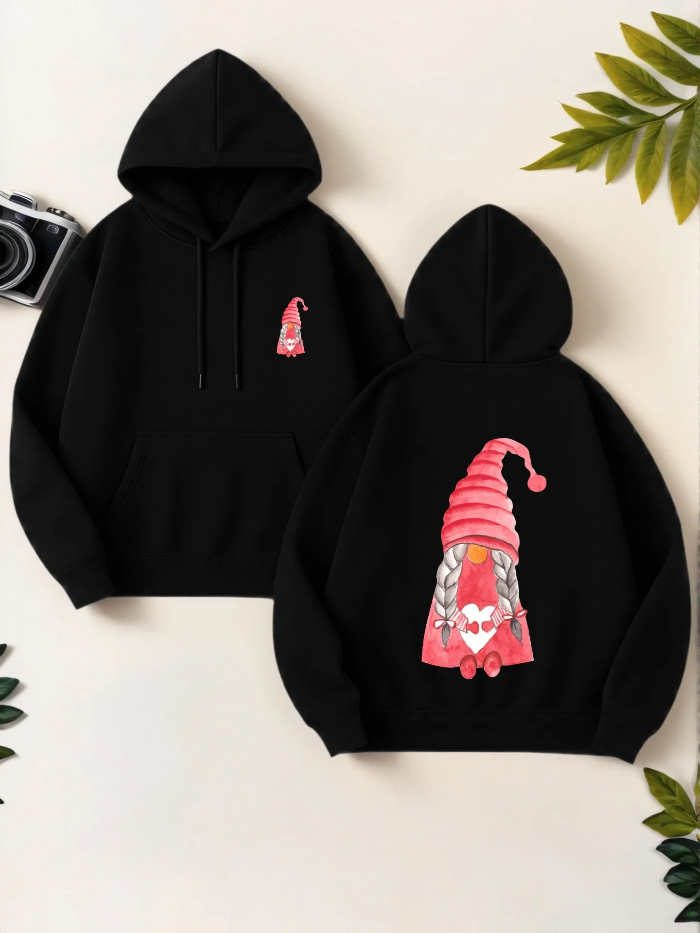 هوديي نسائي برسومات جرافيك، طباعة لطيفة، نمط جمالي، قماش ناعم، ملابس يومية غير رسمية، للمراهقين #1