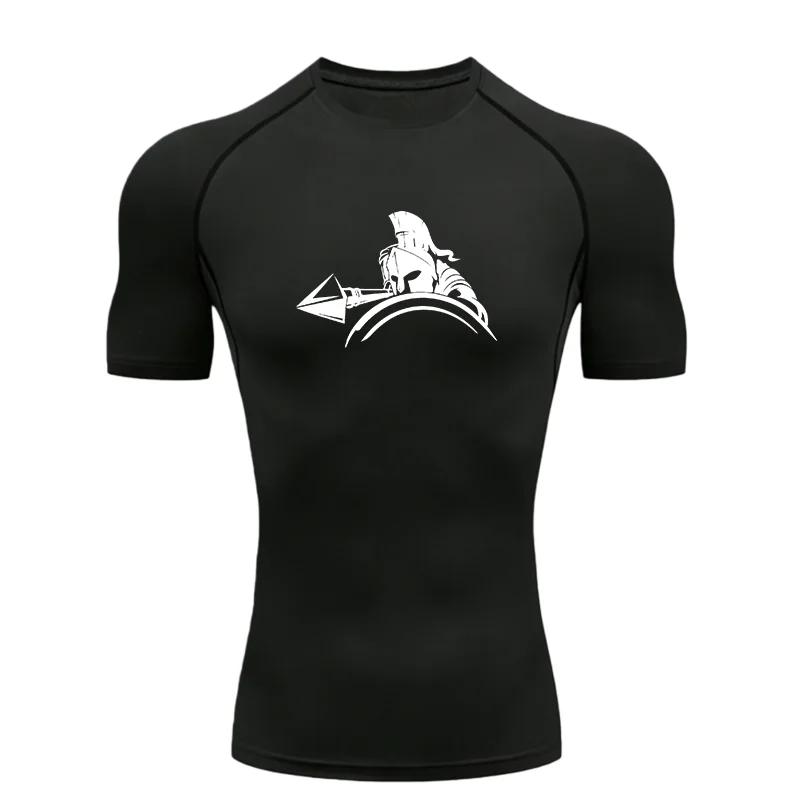 Spartan Warrior 2026 Men's Sports T-shirt Training Fitness Compression Quick Dry Short Sleeve T-Shirt Rashgard Tops
