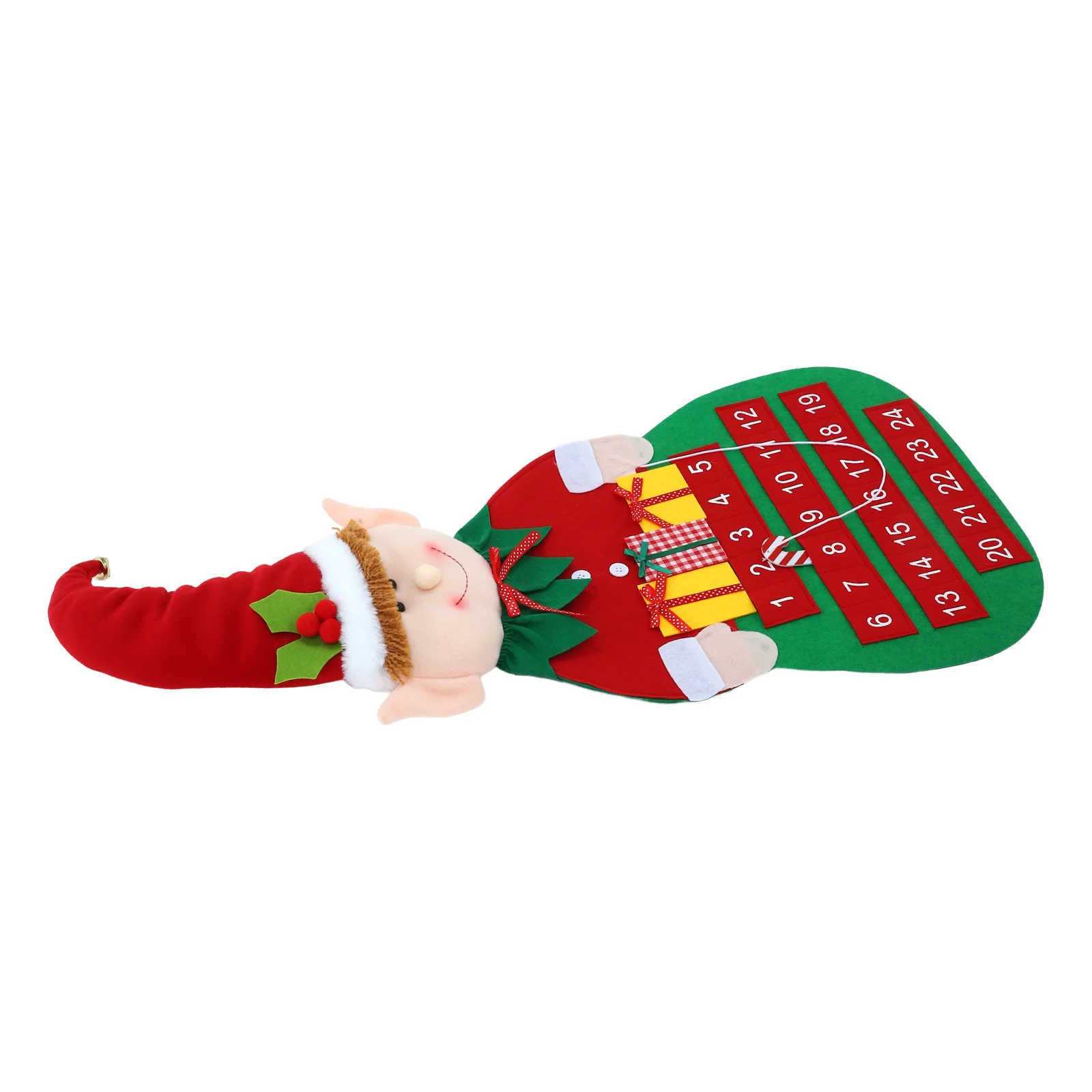 

Countdown Wall Calendar Ornament Christmas Pendants Decorate Door Front Red Baby
